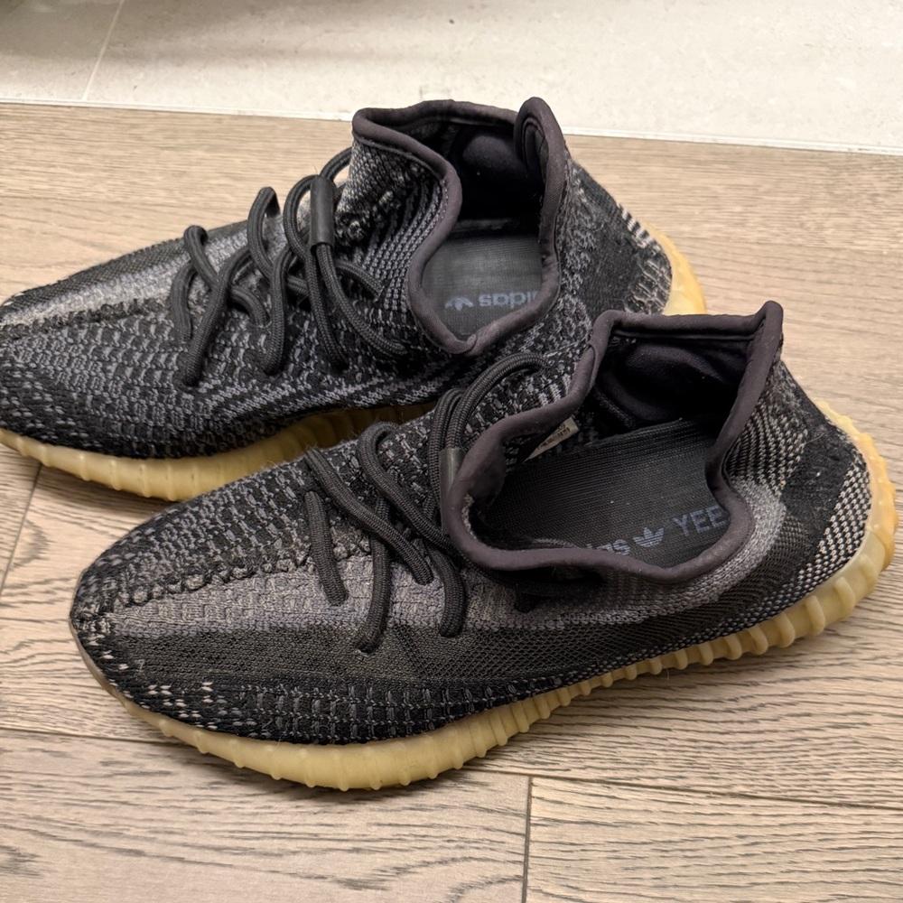 Adidas Yeezy Women‘s Black and Tan Sneakers